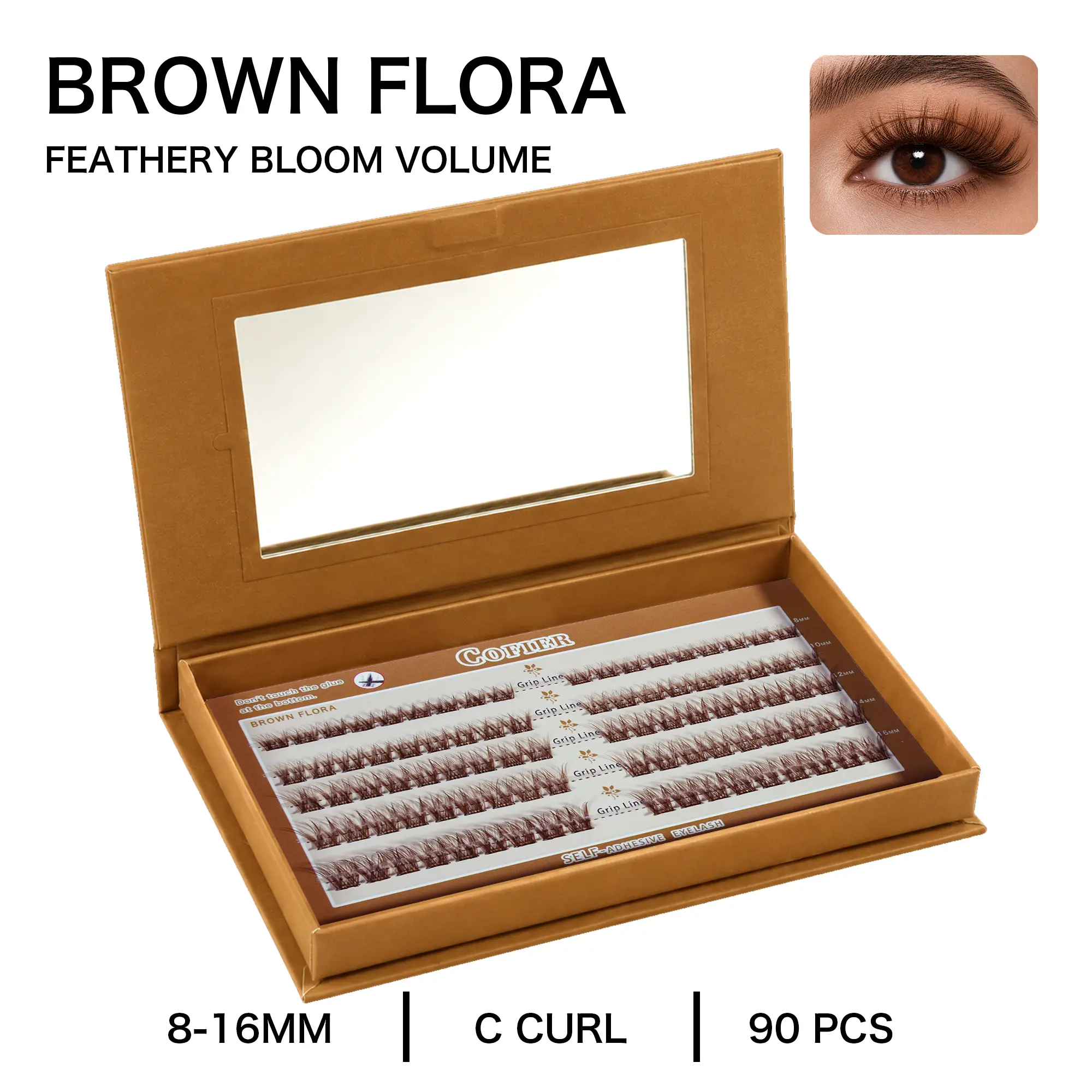 Brown Flora(8-16MM/90PCs)