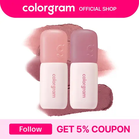 Colorgram Nude Blur Tint Duo | Soft Velvet Matte Lip & Cheek Stain Set | Mousse Texture, Lightweight & Buildable | Korean Makeup, Kbeauty | Winter Makeup | Holiday Gift Set | Stocking Stuffer