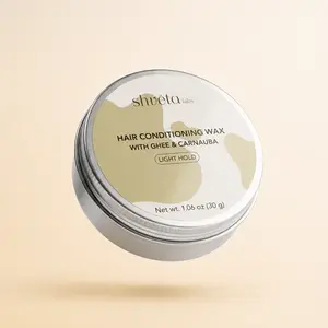 Ghee Hair Conditioning Wax with Carnauba, Nourishing Light Hold Styler, All Hair Types, 6 Months