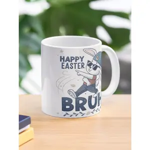 happy easter bruh cool bunny Coffee Mug Ceramic Funny Gift