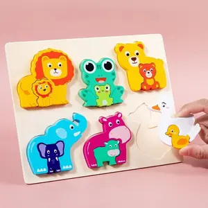 Wooden Jigsaw Puzzle Toy, 1 CountMultiple Theme Wooden Matching Puzzle,Logical Thinking Wooden Matching Puzzle,Creative Toy for Kids, Wooden Puzzles