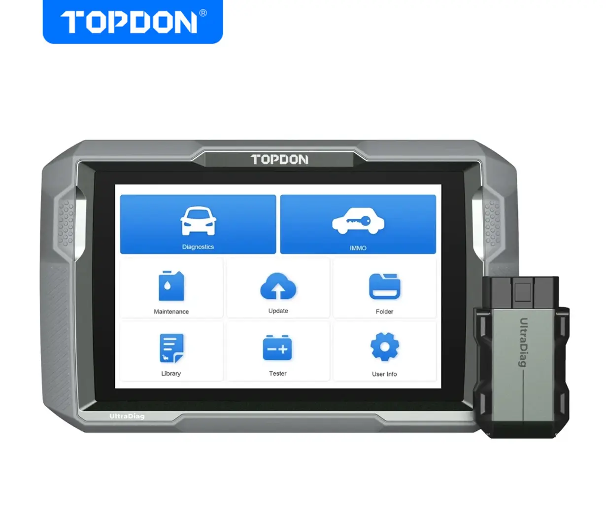 TOPDON UltraDiag Professional OBD2 Scanner - Bidirectional Scan Tool for Cars & Motorcycles, Full System Diagnostics, Key Programming for 100+ Brands, Obd Scanner