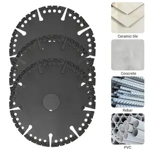 3PCS 4.5" Multi-Material Cutting Blades, Dry Cut Saw Blades for Angle Grinder, Cutting Metal, Cast Iron, Tile, Stone, Marble & Plastic, Heavy Duty Angle Grinder Tool Accessories