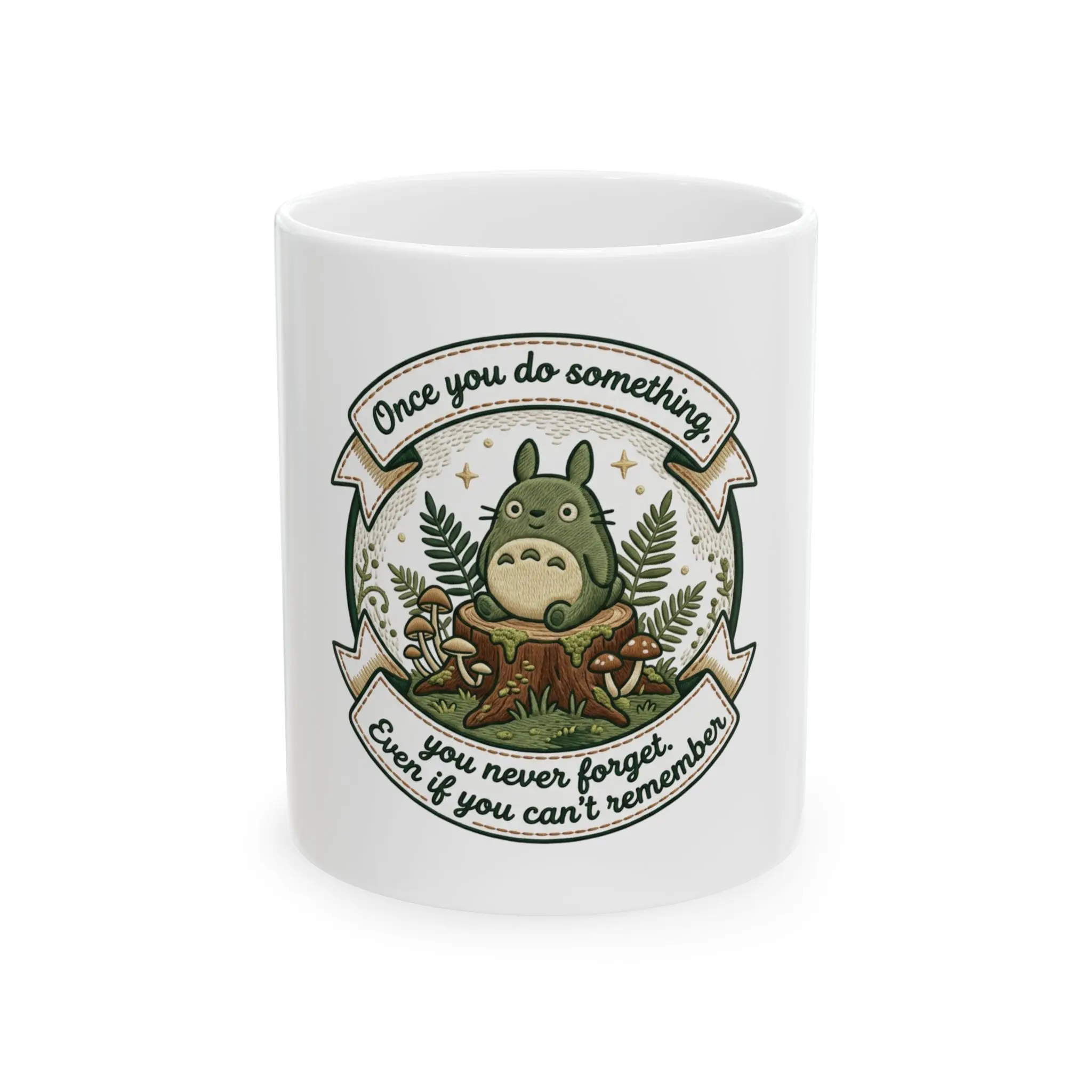 Totoro Forest Illustration Mug | Ceramic Coffee Tea Cup