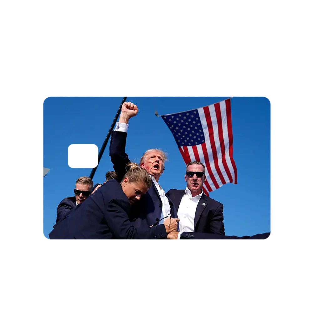 Iconic Trump Credit Debit EBT Chip Card Vinyl High Gloss Cover Sticker Decorative Waterproof Stain Resistant