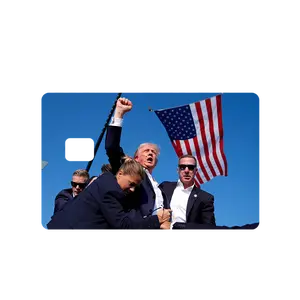Iconic Trump Credit Debit EBT Chip Card Vinyl High Gloss Cover Sticker Decorative Waterproof Stain Resistant