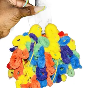 Carnival Fluff Custom Yarn Earrings - Colorful and Unique Design for Your Collection