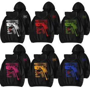 In Glock We Trust Graphic 2 Sides Hoodie, Unisex Pullover For Men and Women, Casual Streetwear, Fullsize S-5XL, Sports Style, Comfortable Daily Wear For Fall Winter