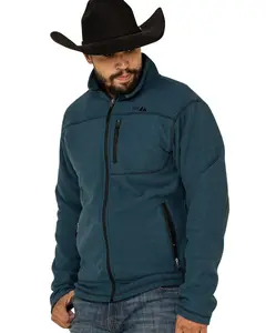 Powder River Outfitters Men's Waffle Melange Knit Zip-Front Jacket - 92-6660-81