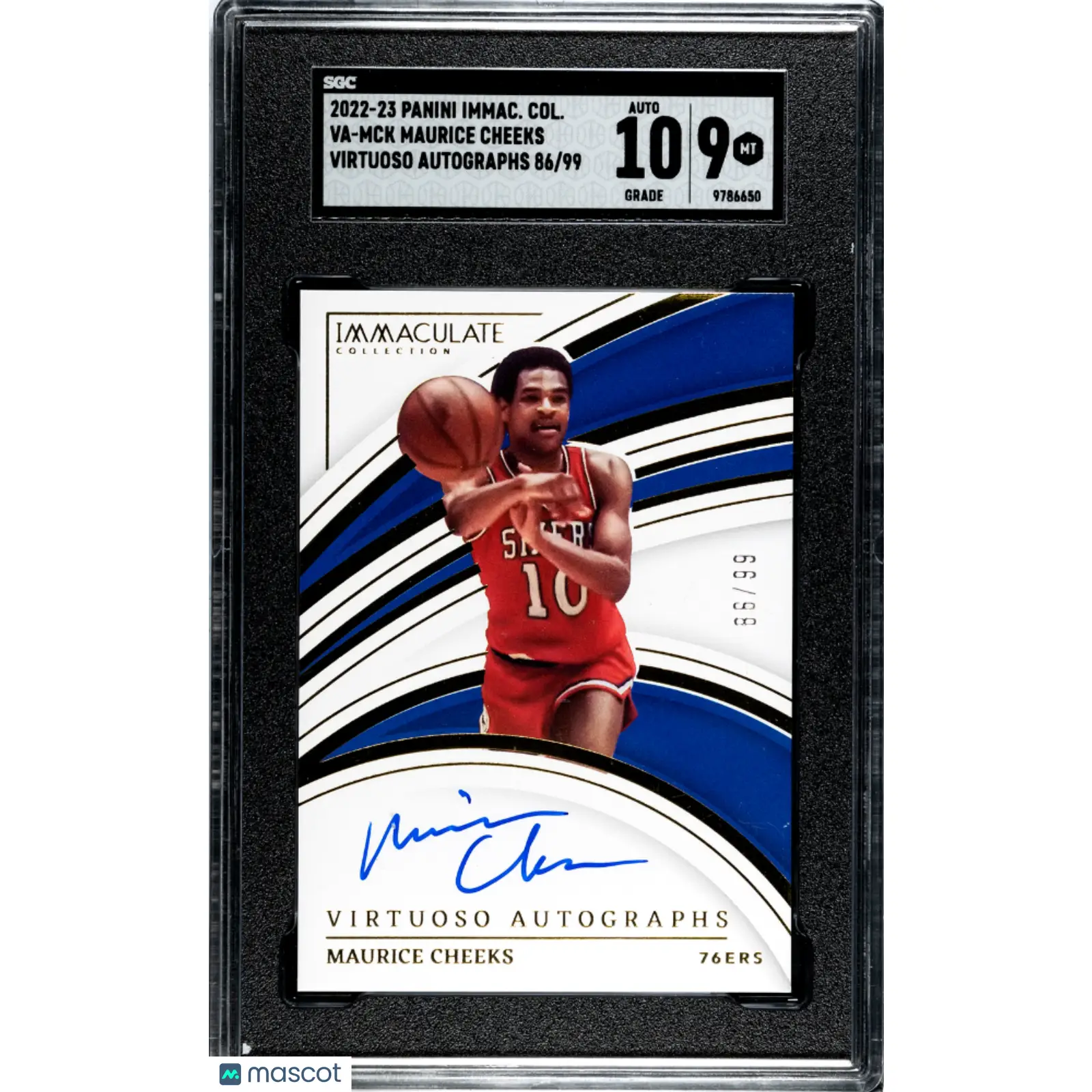 Maurice Cheeks SGC 2022 23 Panini Immaculate Col. #VA MCK Virtuoso Auto 9