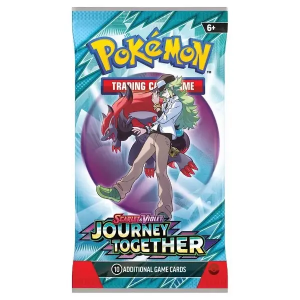 Pokémon Journey Together Booster Pack - 10 Additional Game Cards, 6+ Rating, Collectible Card Game Featuring Unique Design