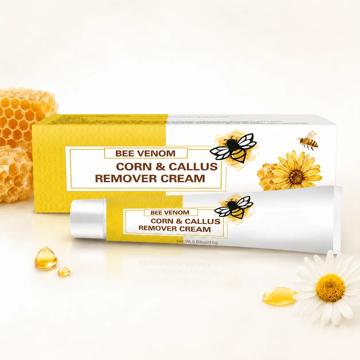 Corns & Calluses Care Cream for Feet, Moisturizing Foot Cream for Dry Rough Skin, Softening & Nourishing Foot Care Cream, 15g