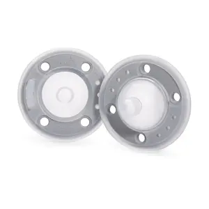 Ninni Co Pacifier Frost 2 Pack Soft Silicone Orthodontic Pacifiers for Breastfed Babies 0-24 Months