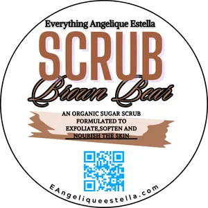 Brown Bear natural sugar scrub for sensitive skin with aloe and rose water