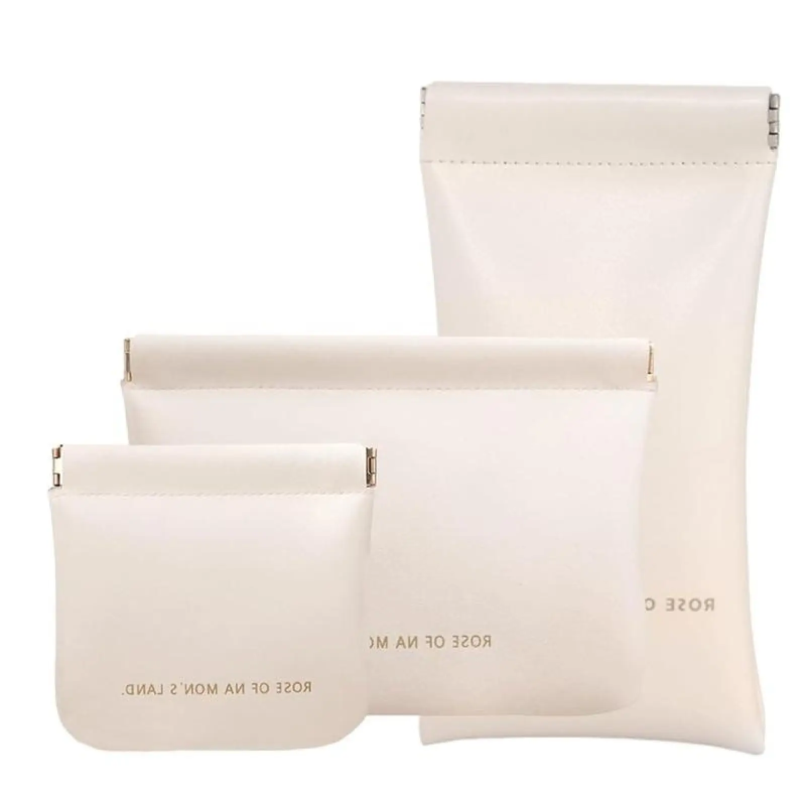 3 Counts Set Small Makeup Bag For Women,Mini Travel Storage Pouch,Elastic Open-Close Storage Bag,Waterproof Organizer Bag For Lipstick Headphone,Cosme