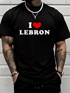100% Cotton Unisex I Love Lebron, I Heart Lebron Tee - 2026 Valentines Day Graphic Short Sleeve Shirt