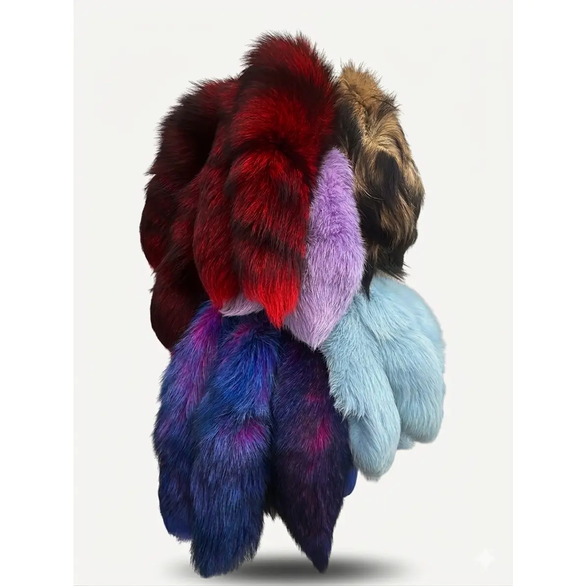 S-XL Ultra Realistic Fox Tail Key Chain-Purse Charm Luxury Faux Fur
