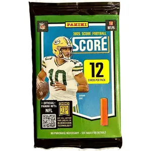 2025 Panini Score Football Exclusive Factory-Sealed MEGA Foil Sports Cards Pack (12 Collectible Sports Cards) – Includes Rookies, Parallels, Inserts; Look for Travis Hunter, Jaxson Dart, Ashton Jeanty, Cam Ward & More