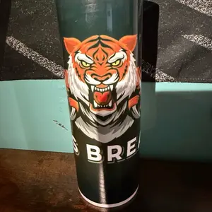 S&S Cups with Bold Tiger Graphic Art and Unique S BRE Lettering Ideal for Beverage Enthusiasts Drinkware Tumbler