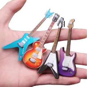 1:12 Dollhouse Accessories Set Miniature Guitar Bass for Dollhouse Scenes Fun Ornaments Realistic Toy Accessories DIY Crafting Decorations Handcrafted Models Ideal for Dollhouse Lovers 4pcs/pack
