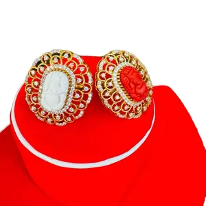 Women's Elegant Pure Panchadhatu Ganesh Muga Unique Ring - Adjustable, with Metal Coating, Unique Rings