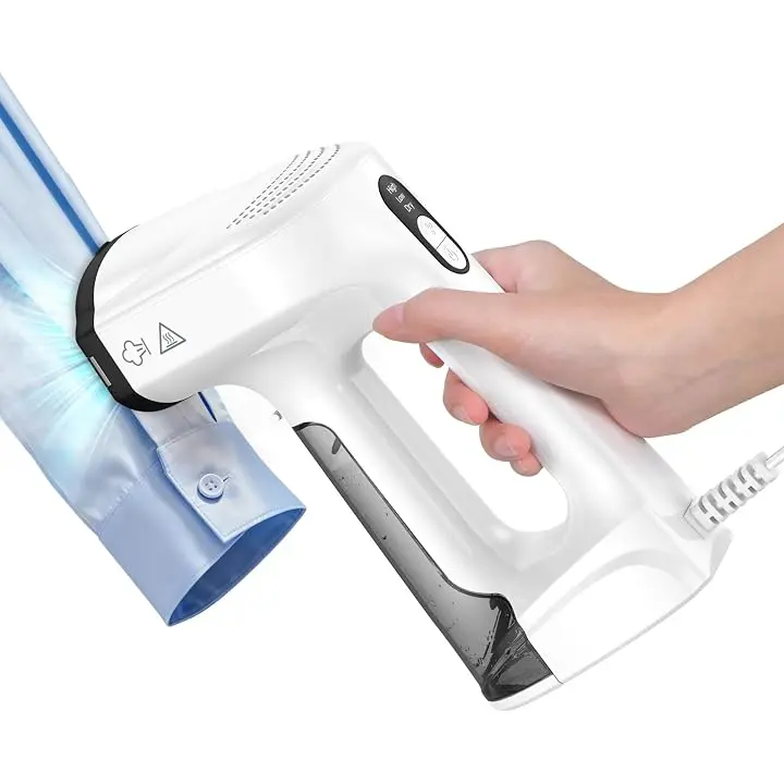 Vacuum Steamer for Clothes - 3500Pa Handheld Clothes Steamer, 1200W Garment Steamer with LED Display, 2-in-1 Steam & Dry Iron, 3X Faster Wrinkle Removal Portable Steamer for Home & Travel (110-120V)