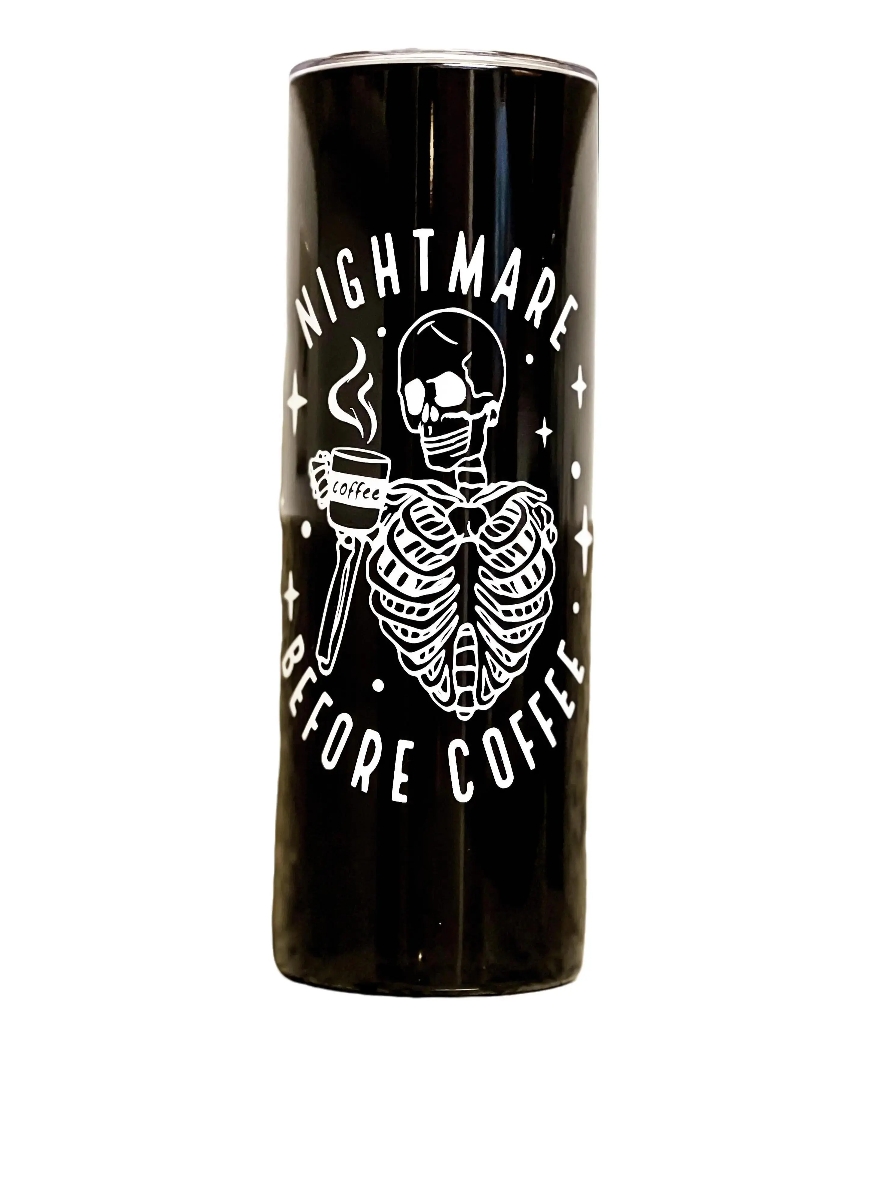 Nightmare Before Coffee Skeleton 20oz Stainless Steel Tumbler