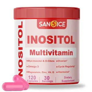 Inositol Multivitamin Capsules, Myo-Inositol & D-Chiro Inositol 40:1 Blend,Hormone Balance for Women, Inositol Supplement with Omega 3 (120 Capsules) Healthcare Dietary vitamins women