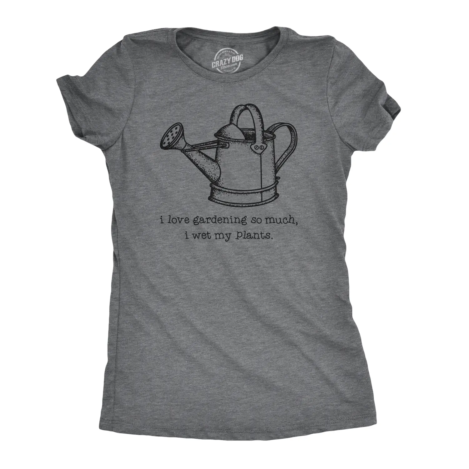 Womens I Love Gardening so Much I Wet My Plants T Shirt Cute Summer Tee Funny Womens T Shirts Cute Vintage Fashion Casual Ladies T-Shirt Gift Environmental Tops for Women Funny Camping Top Women's Novelty Tees Dark Grey