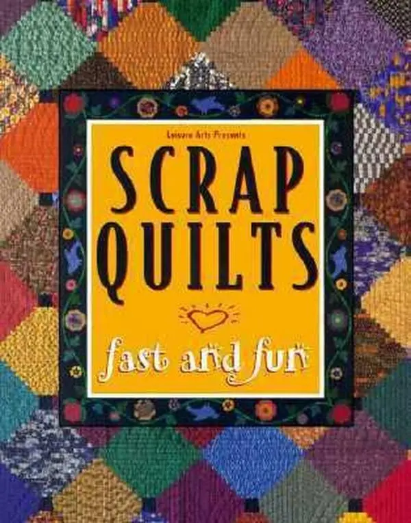 Used Scrap Quilts Fast and Fun Paperback Book by Oxmoor House Staff - English, Quilting Patterns, Crafts Guide, 1.22 lbs, 160 Pages, Tutorials