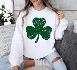 St. Patrick's Day Sweatshirt, Irish Shamrock Sweatshirt, Saint Patricks Day Sweatshirt , St Patricks Hoodie, St Patricks Sweater Decor - LORA ATCHER