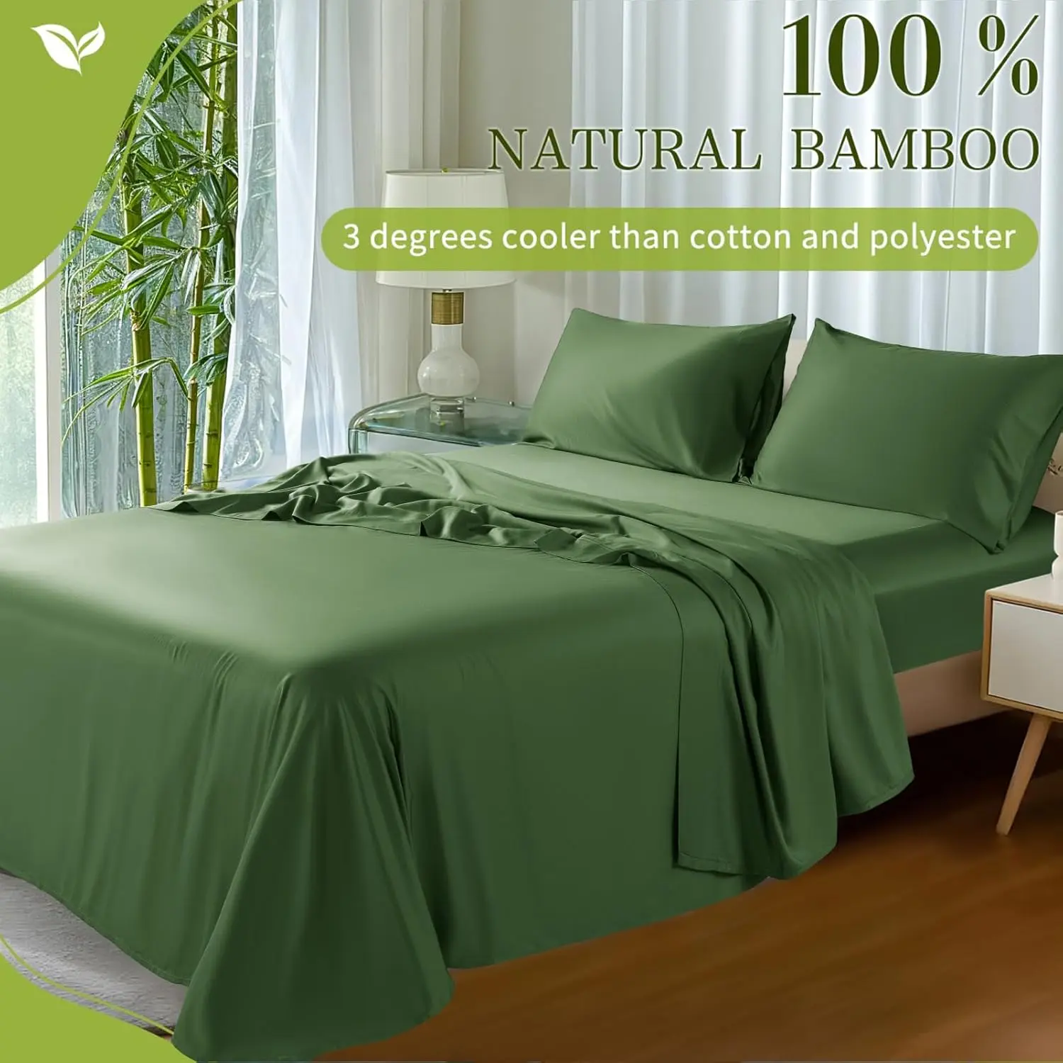 100% Bamboo- Olive