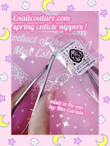 Spring Cuticle Nippers Cuticle Scissors Nail Scissors Stainless Steel Curved Manicure Scissors Cuticle Scissors Extra Fine Curved Cosmetic Scissors for Nail Dry Skin Eyebrow Eyelash