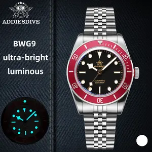 ADDIESDIVE Diver Watches for Men Automatic Watches - 39mm Dial & Sapphire Crystal | 200m Waterproof BGW9 Luminous Men's Analog Stainless Steel Watch AD2043