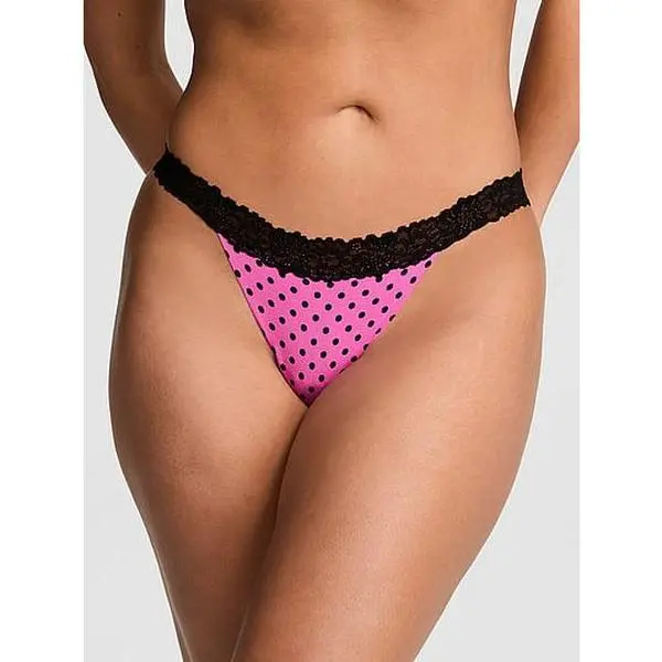 PINK No-Show Cotton V-String Panty