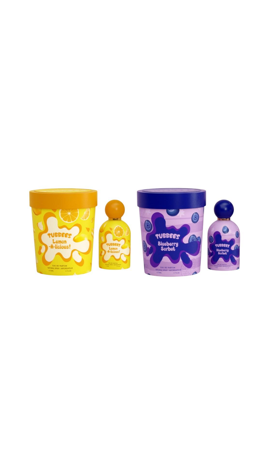 Grandeur | Tubbees | Lemon-A-Licious + Berry Explosion Bundle | Eau De Parfum | 1.7 fl oz | Unisex Fragrance | Lemon - Berry & Sweet Notes