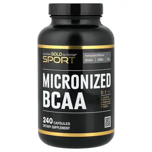 California Gold Nutrition Sport, Micronized BCAA, Branched Chain Amino Acids, 240 Capsules