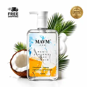 MAVM Men's Intimate Wash, Gentle Plant-Based Cleansing with Aloe Vera, pH-Balanced for Daily Body Care, Coconut Coast Scent, 260 ml