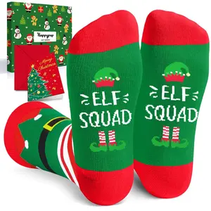 HAPPYPOP Christmas Gifts Stocking Socks for Women Men - Secret Santa Socks, Elf Socks for Teens, Gnome Christmas Socks Xmas Stocking with Greeting Card for Mom Dad  SwimWeek  summervibes
