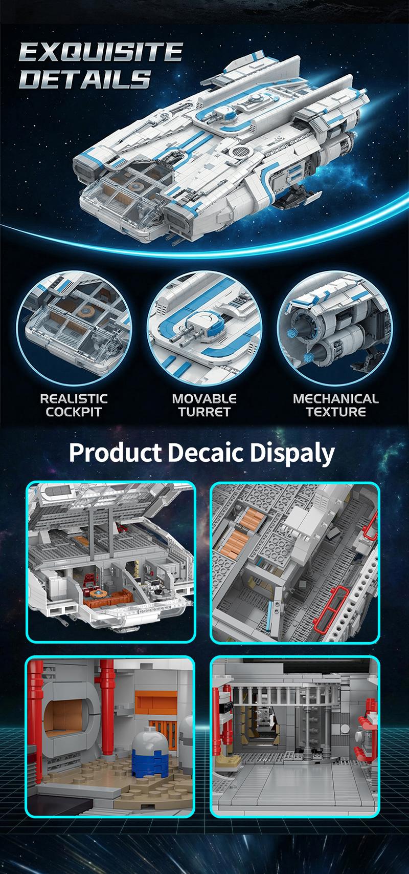 [BARWEER](SHIP FREE)The Trailblazer Spacecraft Outlaws With Gift Box 5611 PCS Large Model