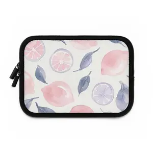 Pastel Lemon Watercolor Laptop Sleeve | Soft Citrus Tech Cover