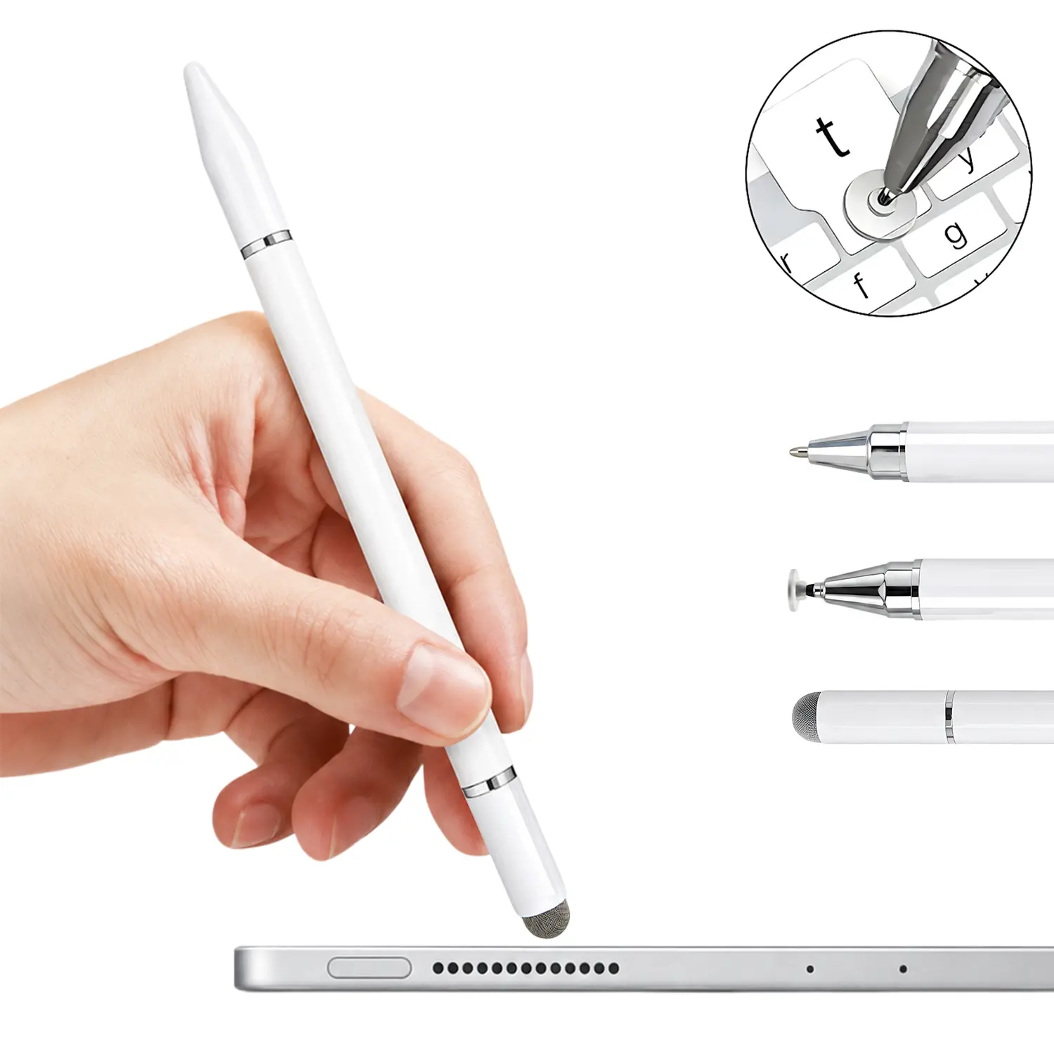 3 in 1 Universal Stylus Pen for Touchscreen,High Sensitivity&HighPrecision | Metal Barrel, No Bluetooth,No Charging Capacitive Stylus Pen for iPad/Nintendo Switch/iPhone/Android/Samsung/Tablets, BackToSchool