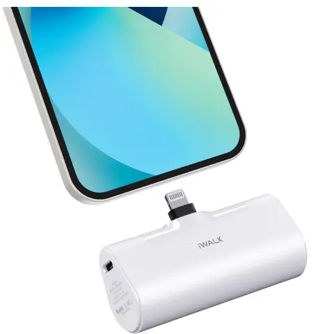 iWALK Small Portable Charger 4500mAh Ultra-Compact Power Bank Cute Battery Pack Compatible with iPhone 14/14 Pro Max/13/13 Pro Max/12/12 Pro Max/11 Pro/XS Max/XR/X/8/7/6/Plus Airpods and More,White