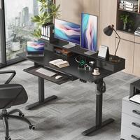 Black - with Drawers & Keyboard Tray