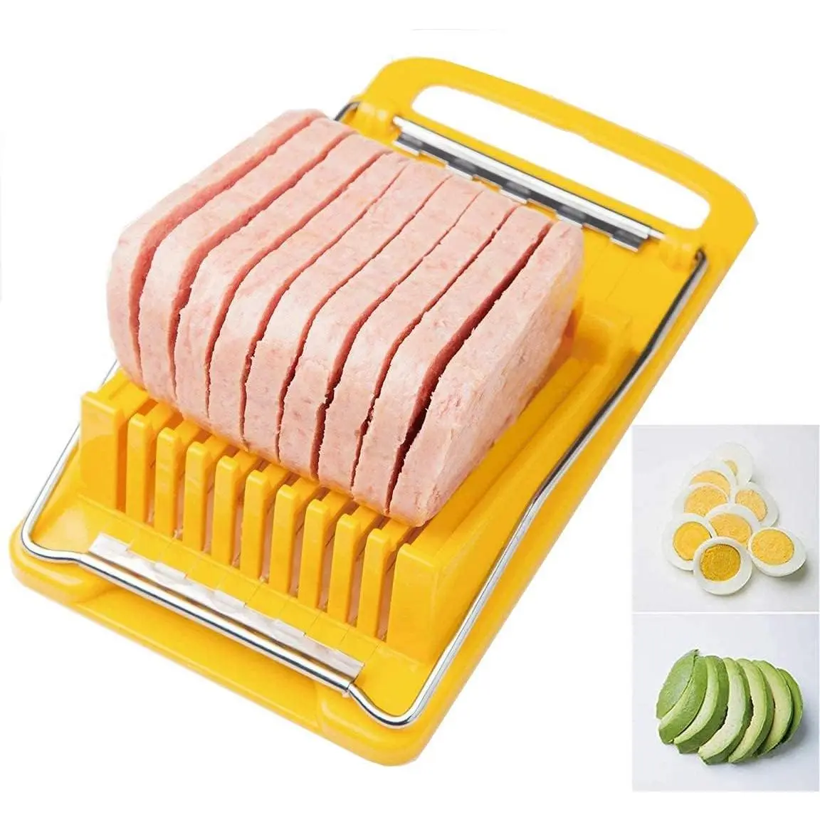 Luncheon Meat Spam Slicer,Egg ,Multi-Purpose Kitchen Tool for,Bananas, Avocados,Vegetables Dishwasher Safe, Rust-Resistant  Prep Accessories (Only Suits Soft Cheese,No Bony Foods)