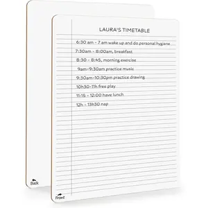Dry Erase Notebook College Ruled Lined Board 9"x12"  Lined Erasable Ruled Writing Note Pad Lapboard, Blank Whiteboard on Reverse