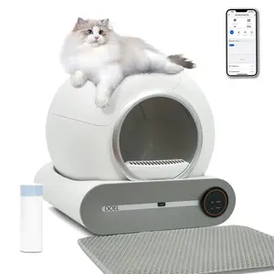DOEL Self Cleaning Cat  Box 65L Automatic Cat  Box w/ Trash Bag &  Mat Smart Cat Toilet App Control 2.4G WiFi litter robot