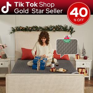 [Christmas Gift]【BEDLORE】Small Copper Waterproof Cooling Bamboo Mattress Pad - Silent & Breathable for Hotels/Bedroom/Kids Fit Sheet