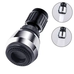 BRIGHT SHOWERS 360 Degree Rotatable Kitchen Faucet Spray Aerator, ABS Sink Sprayer Head, 1.5 GPM Hand Sprayer with 2 Modes