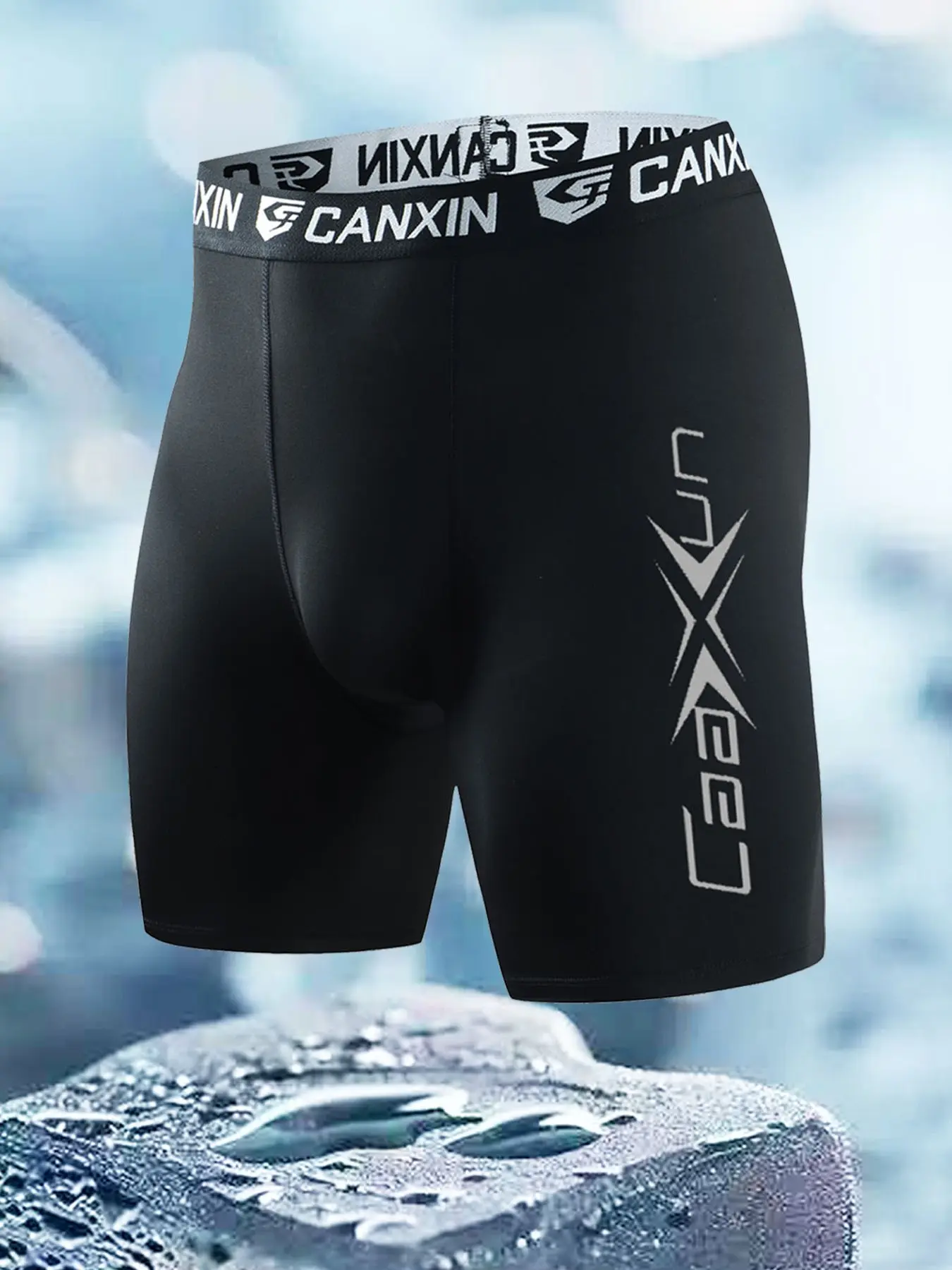 Men's Compression Sports Tight Shorts, Comfortable Breathable Elastic Five-Inch Pants, Ideal for Gymnastics and Fitness, Elastic Sporty Shorts